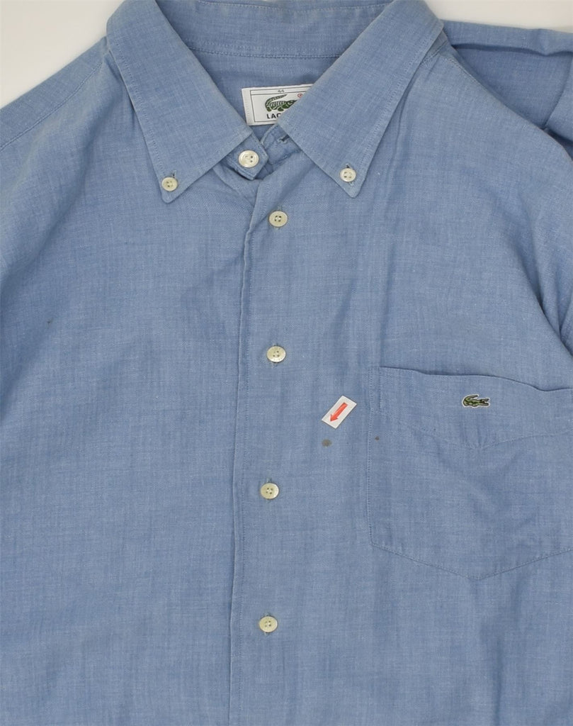 LACOSTE Mens Shirt Size 44 XL Blue Cotton | Vintage Lacoste | Thrift | Second-Hand Lacoste | Used Clothing | Messina Hembry 