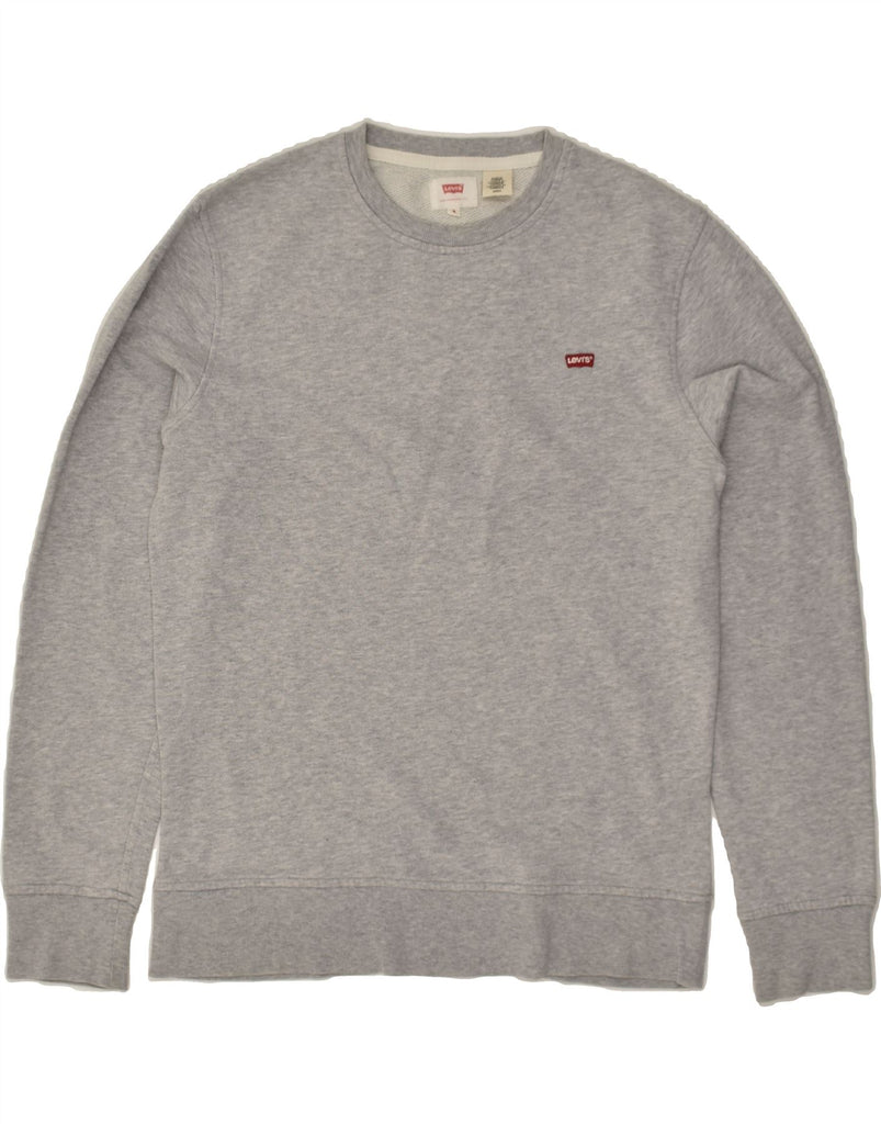 LEVI'S Mens Sweatshirt Jumper Small Grey Cotton | Vintage Levi's | Thrift | Second-Hand Levi's | Used Clothing | Messina Hembry 