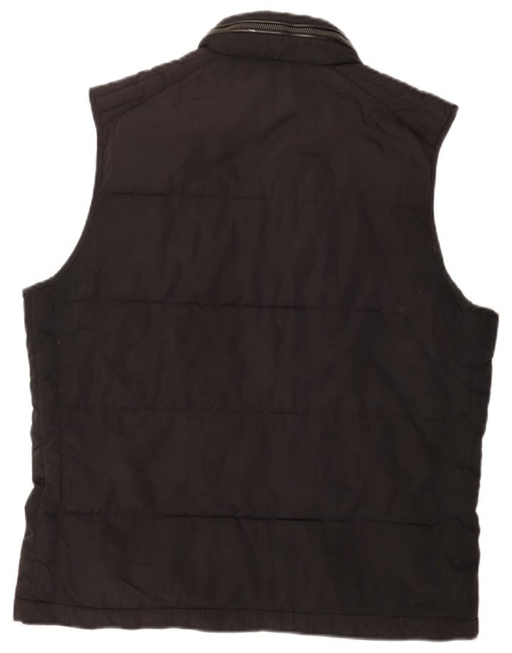 Zara Womens Hooded Utility Gilet UK 16 Large Black Polyester