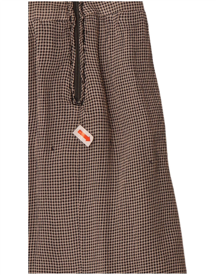 Blumarine Womens High Waist Mini Skirt IT 42 Medium W26 Beige Houndstooth