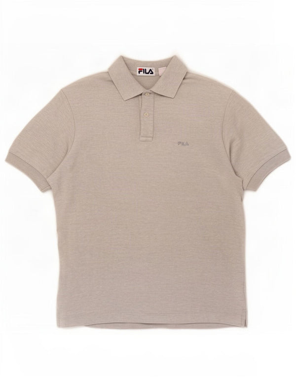 Fila Mens Polo Shirt Small Grey Flecked