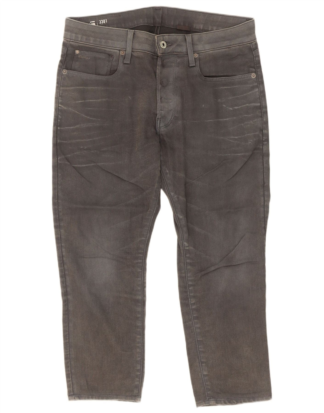 G-Star Mens Slim Jeans W32 L25 Grey Cotton