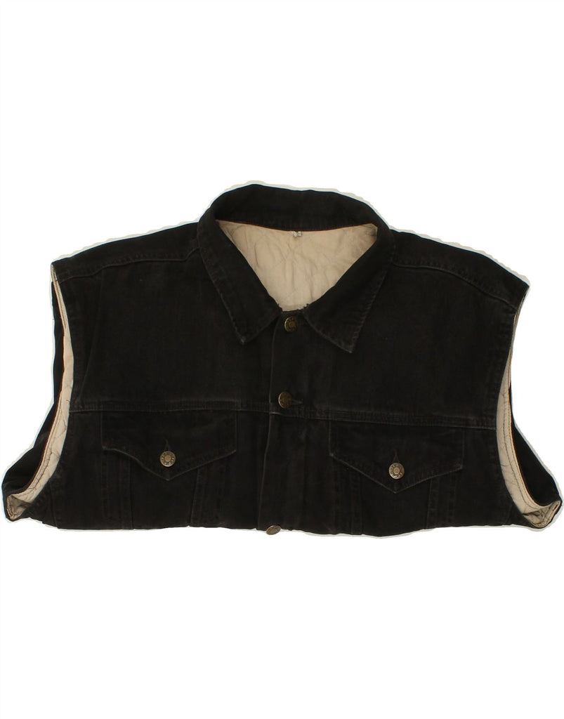 JEP'S Mens Denim Gilet UK 38 Medium Black Cotton Vintage Jep's and Second-Hand Jep's from Messina Hembry 