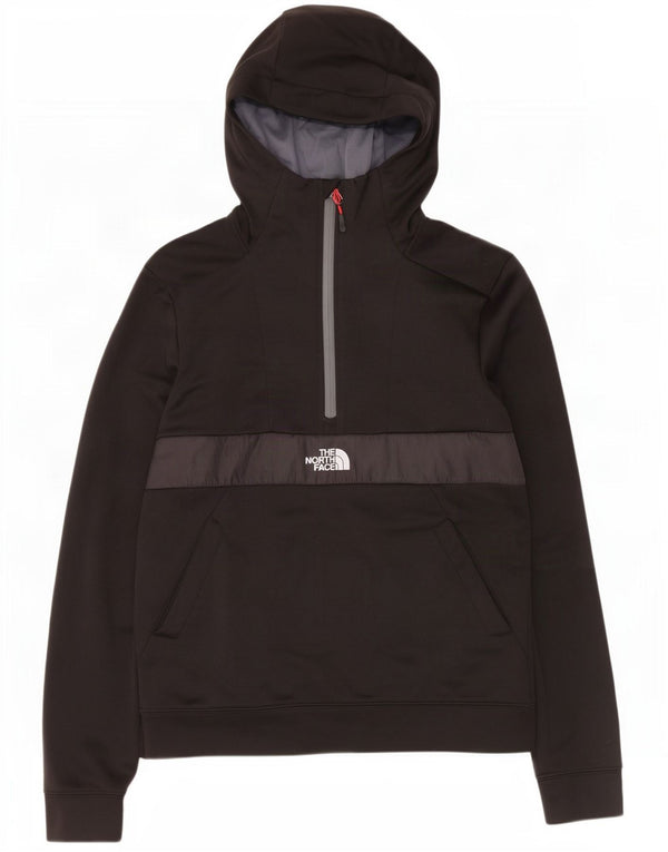 The North Face Mens Zip Neck Hoodie Jumper Small Black Colourblock