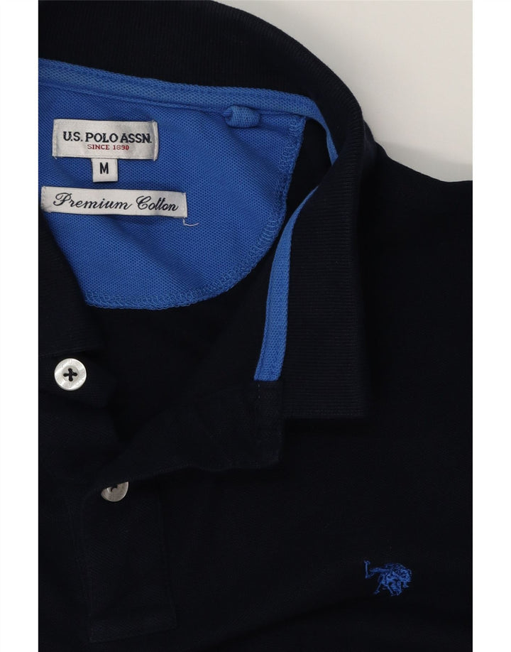 U.S. POLO ASSN. Mens Polo Shirt Medium Navy Blue Cotton