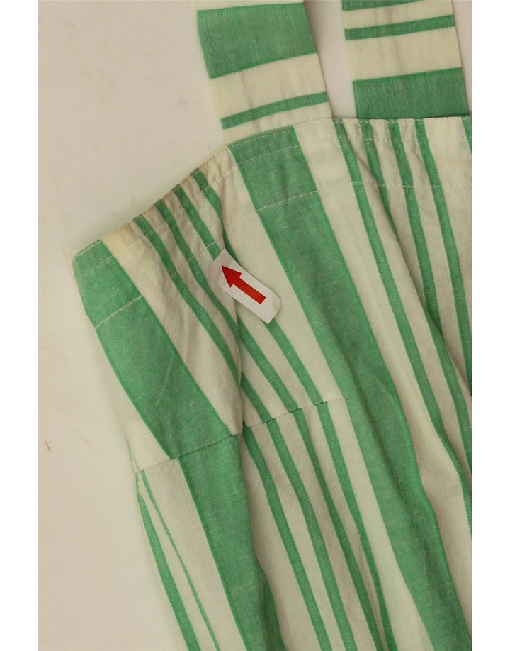 Vintage Womens Playsuit UK 12 Medium  Green Striped
