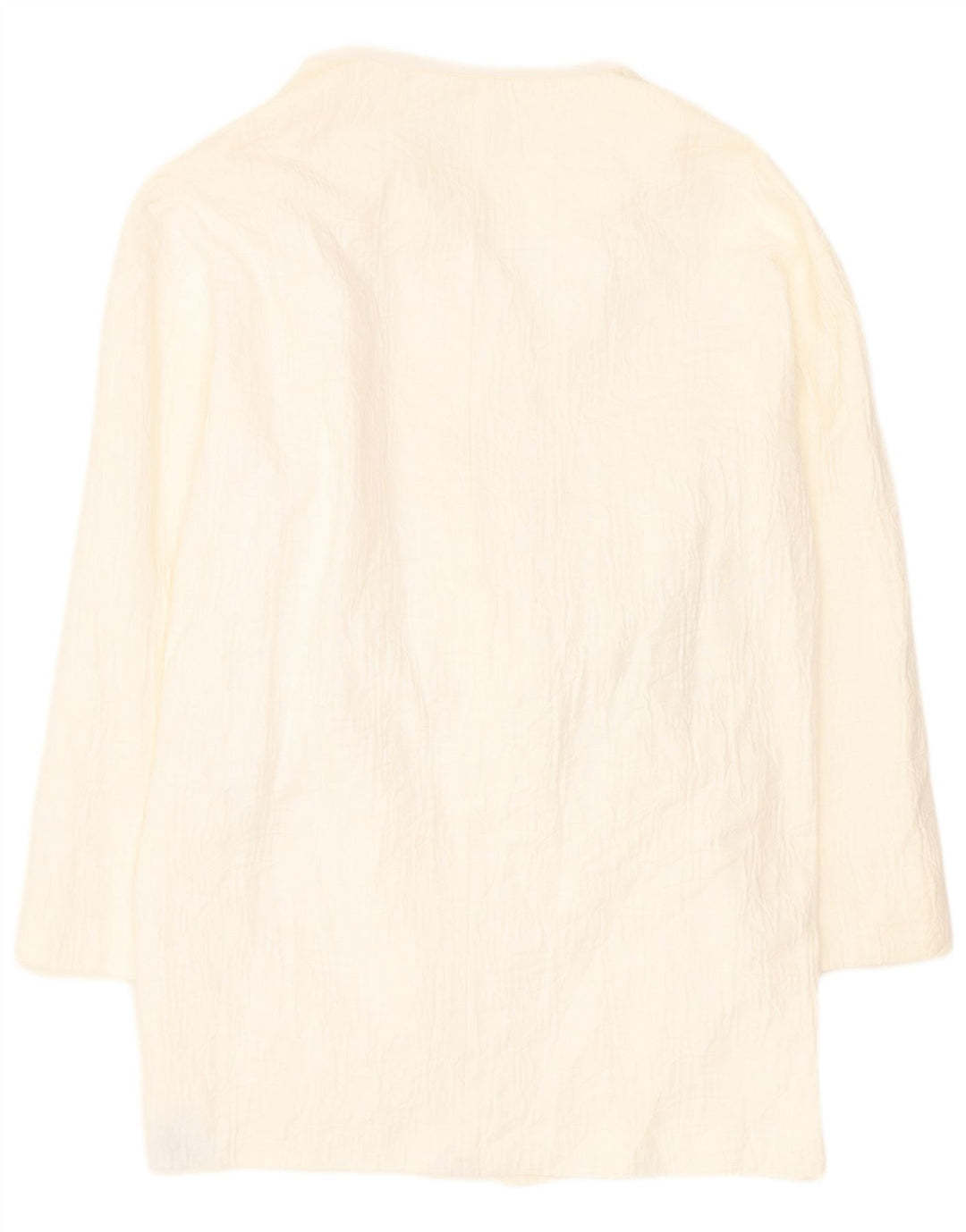 Zara Womens Overcoat UK 14 Medium Off White Cotton