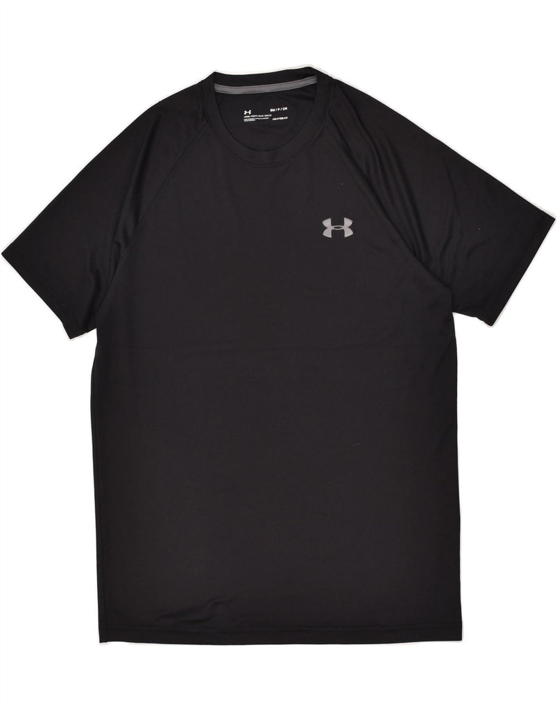 UNDER ARMOUR Mens Heat Gear T-Shirt Top Small Black Cotton | Vintage Under Armour | Thrift | Second-Hand Under Armour | Used Clothing | Messina Hembry 