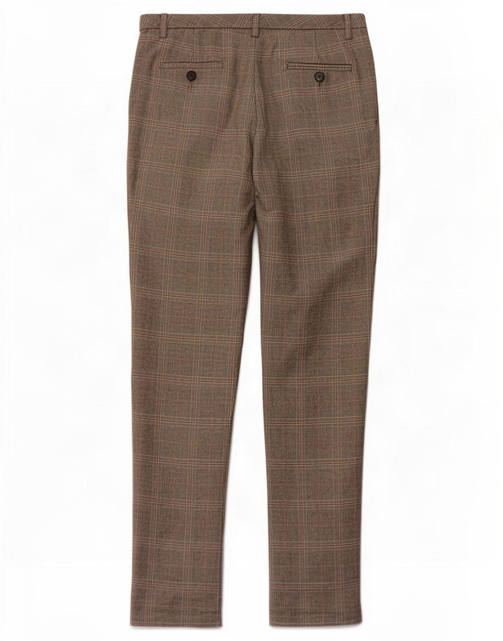 Massimo Dutti Womens Chino Trousers EU 38 Small W28 L30 Grey Houndstooth