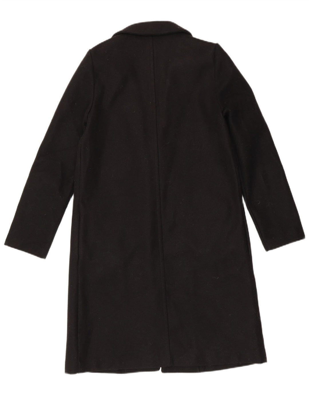 ZARA Womens Open Overcoat UK 10 Small Black Polyester