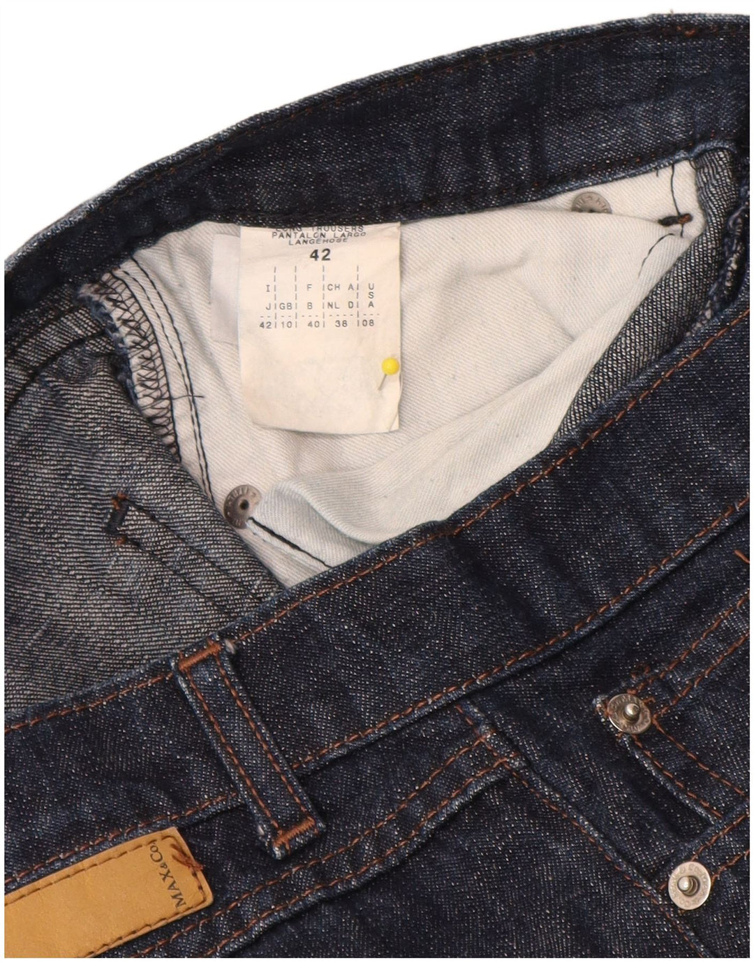 Max & Co. Womens Bootcut Jeans UK 10 Small W28 L32 Navy Blue Cotton