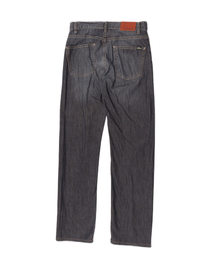 Lacoste Womens Straight Jeans Size 40 Medium W30 L32 Navy Blue Cotton