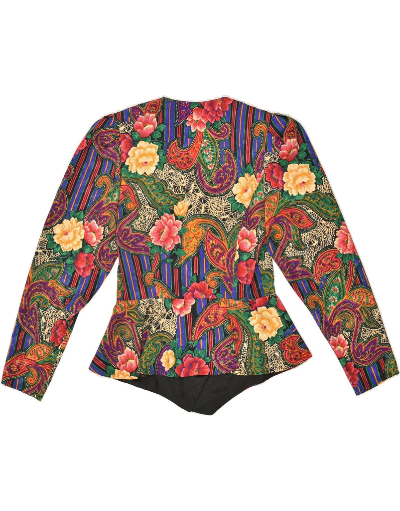 VINTAGE Womens Double Breasted Blazer Jacket EU 34 XS Multicoloured Floral | Vintage Vintage | Thrift | Second-Hand Vintage | Used Clothing | Messina Hembry 