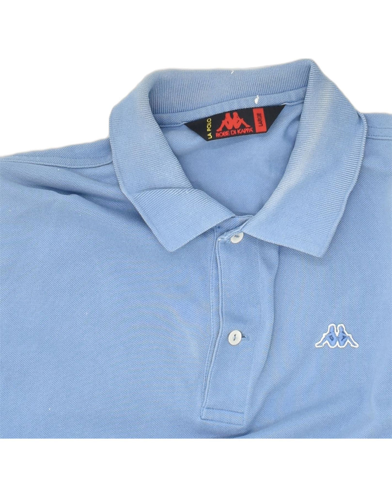 KAPPA Mens Polo Shirt Large Blue Cotton | Vintage Kappa | Thrift | Second-Hand Kappa | Used Clothing | Messina Hembry 