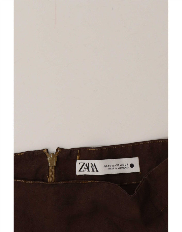 Zara Womens Maxi Skirt XS W24 Brown