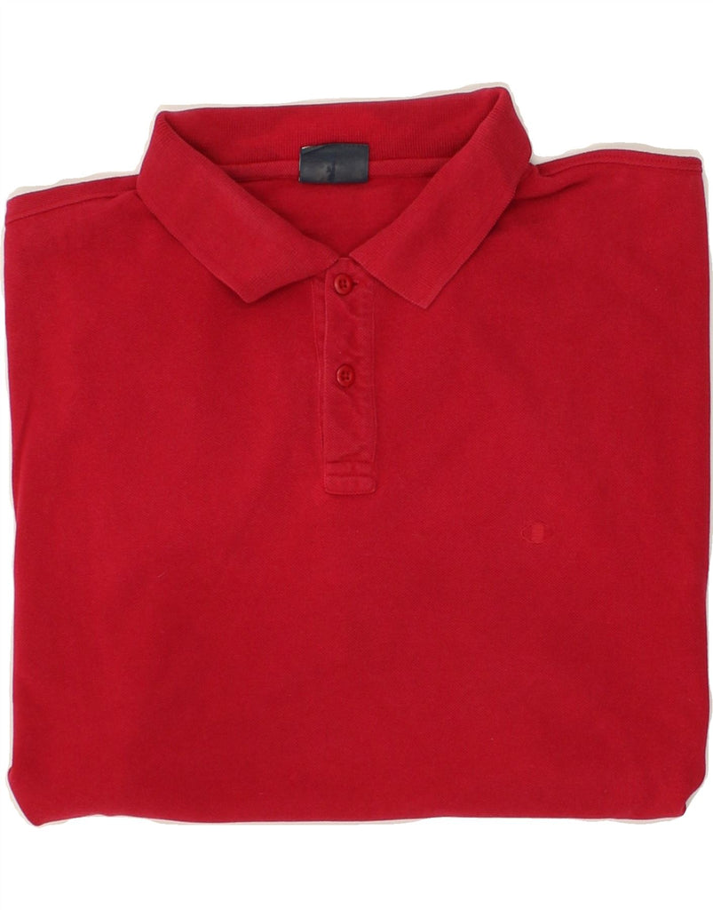 CHAMPION Mens Polo Shirt XL Red Cotton | Vintage Champion | Thrift | Second-Hand Champion | Used Clothing | Messina Hembry 