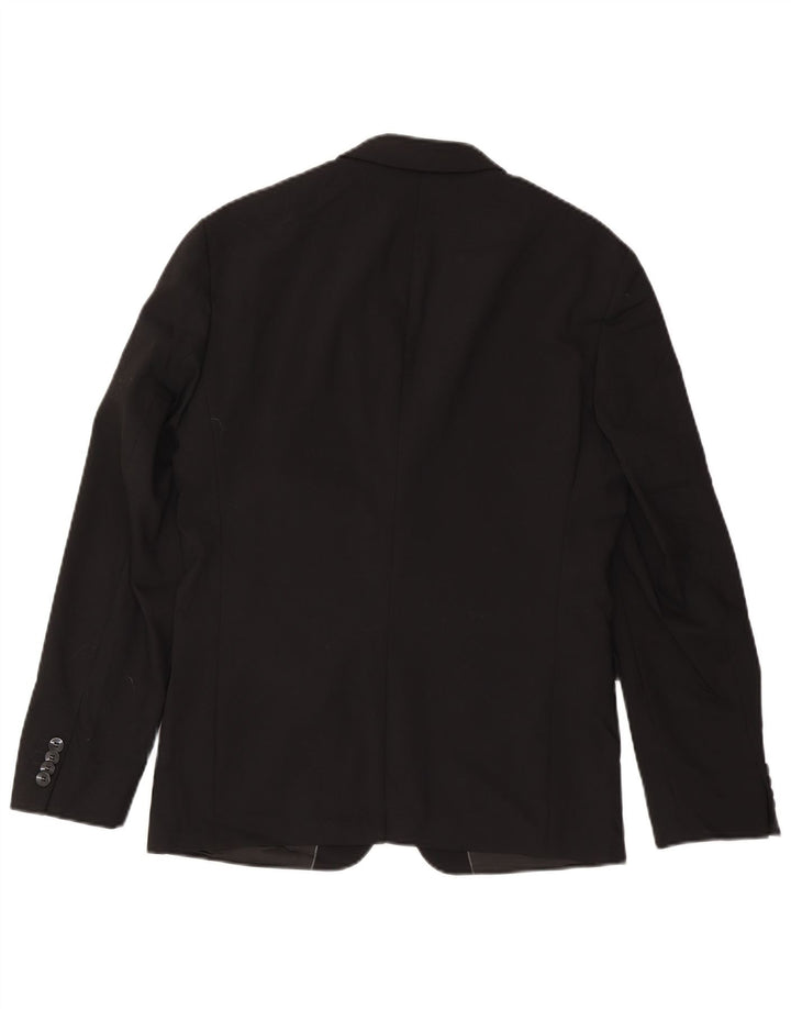 CALVIN KLEIN Mens 2 Button Blazer Jacket IT 48 Medium Black Wool
