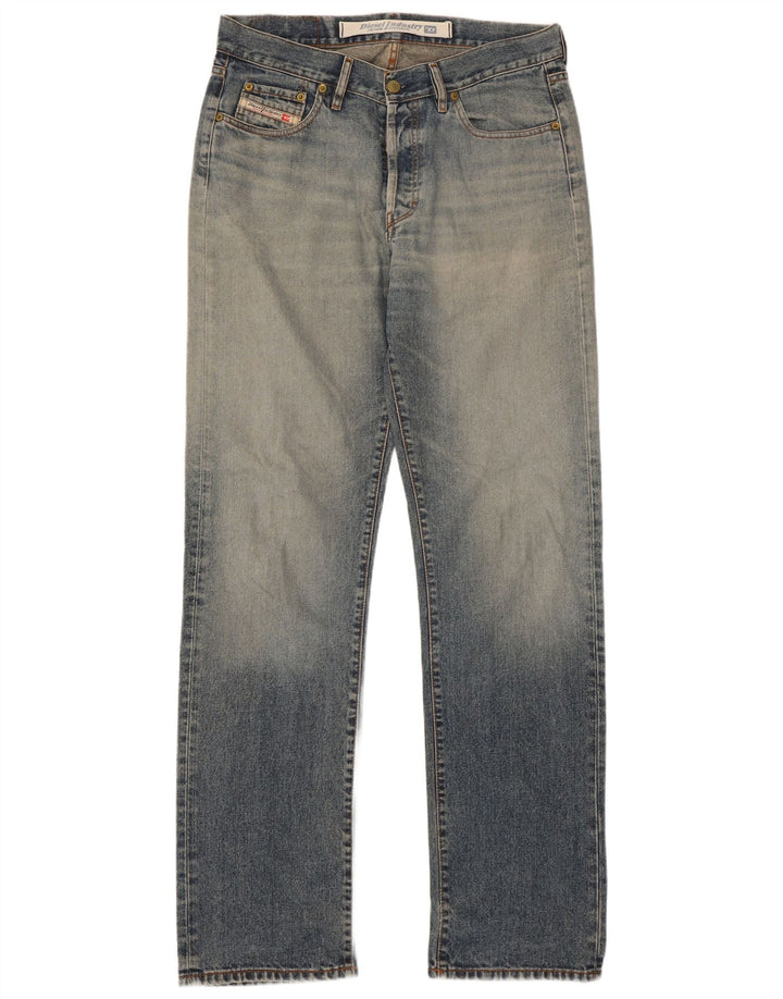 Diesel Mens Straight Jeans W33 L35 Blue Cotton