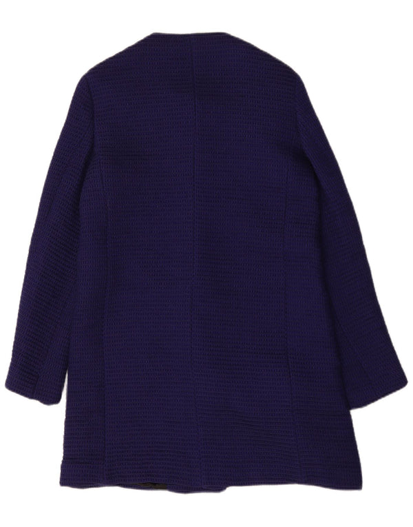 Zara Womens Overcoat UK 10 Small Navy Blue