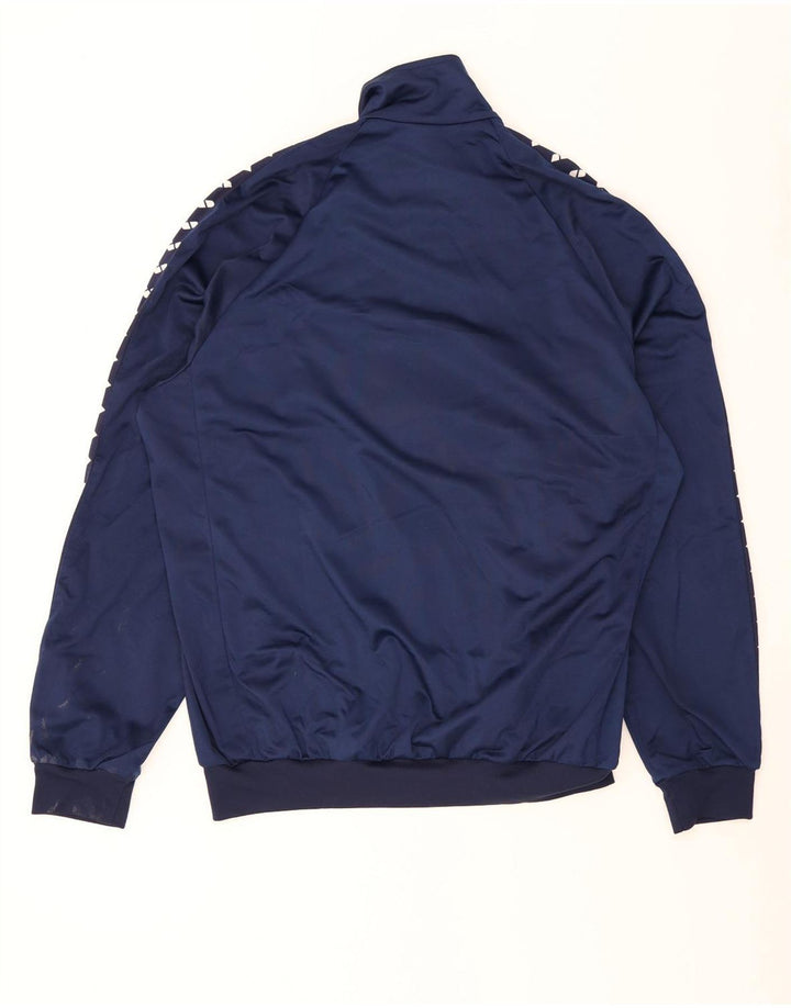 Arena Mens Graphic Tracksuit Top Jacket XL Navy Blue Colourblock Polyester