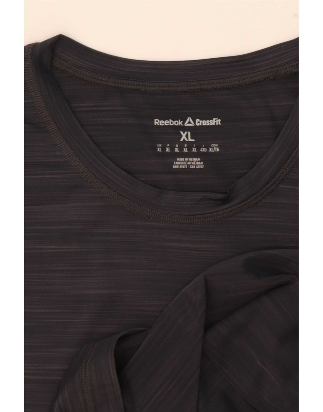 Reebok Mens Cross Fit T-Shirt Top XL Grey Flecked
