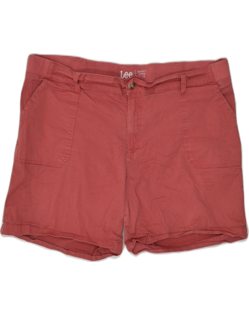 LEE Womens Regular Fit Mid Rise Bermuda Shorts W44 3XL Red Cotton | Vintage Lee | Thrift | Second-Hand Lee | Used Clothing | Messina Hembry 