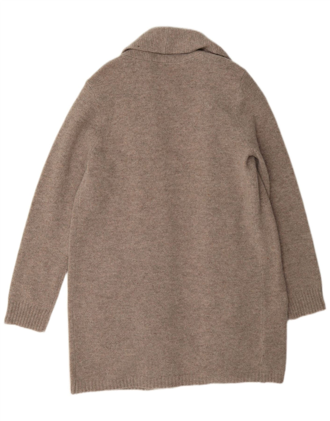 Laura Ashley Womens Longline Cardigan Sweater UK 12 Medium Grey Flecked