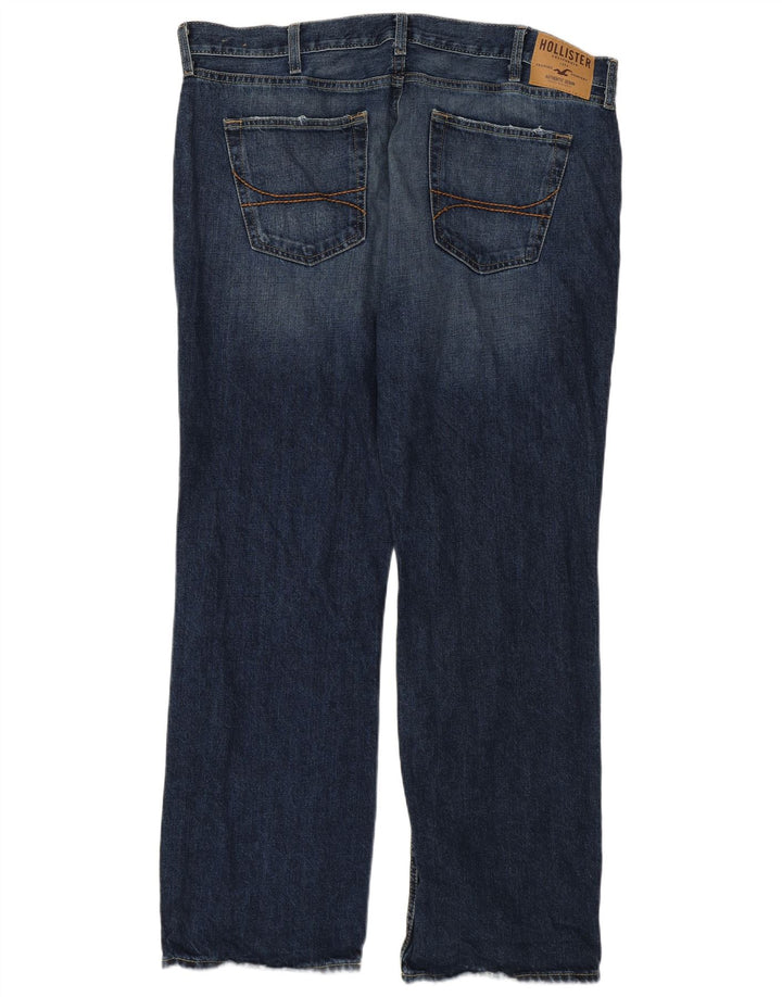 Hollister Mens Bootcut Jeans W38 L30 Navy Blue Cotton