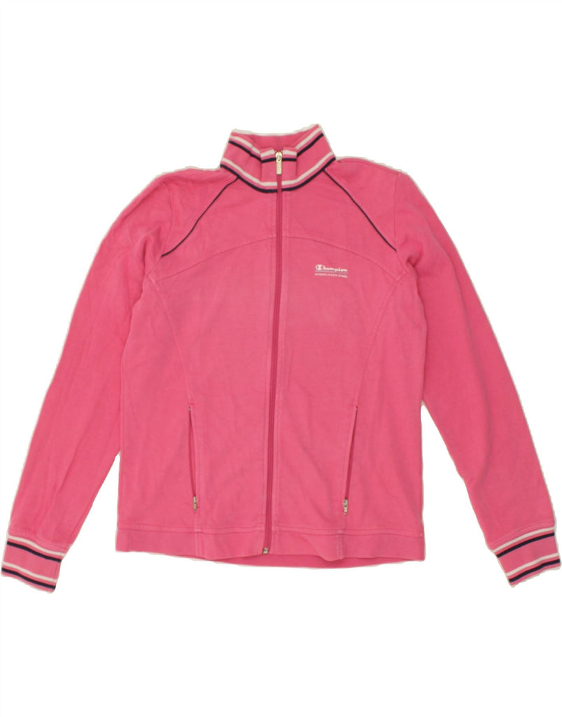 CHAMPION Womens Tracksuit Top Jacket UK 14 Medium Pink Vintage Champion and Second-Hand Champion from Messina Hembry 