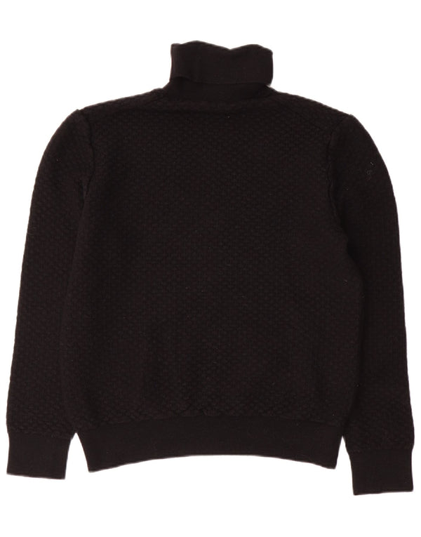 TRUSSARDI Womens Roll Neck Jumper Sweater UK 20 2XL Black