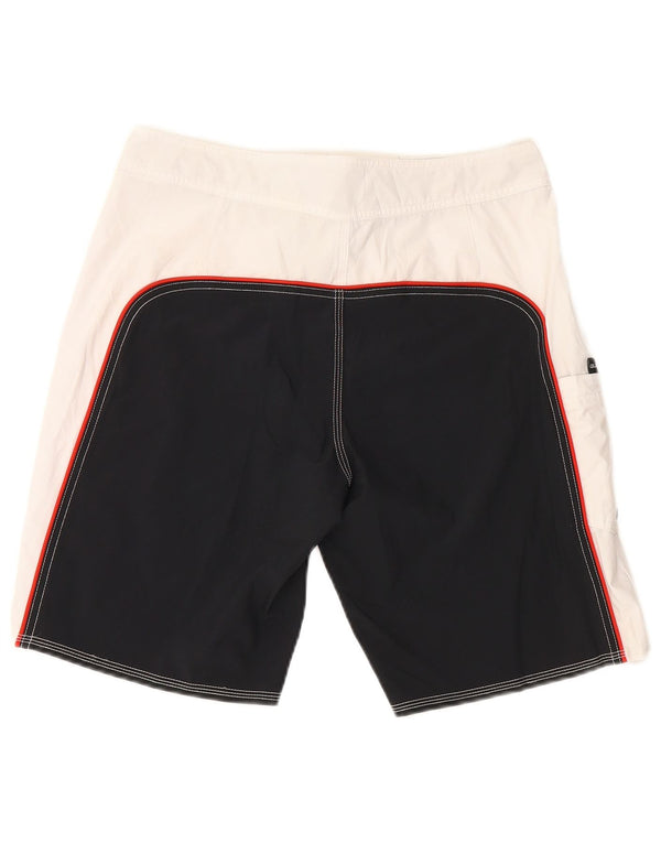 Quiksilver Mens Surfsilk Swimming Shorts Small White Colourblock