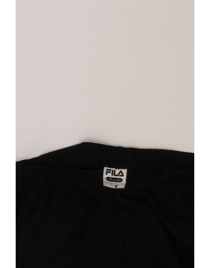 FILA Boys Graphic Sport Shorts 10-11 Years Large Black Polyester Vintage Fila and Second-Hand Fila from Messina Hembry 