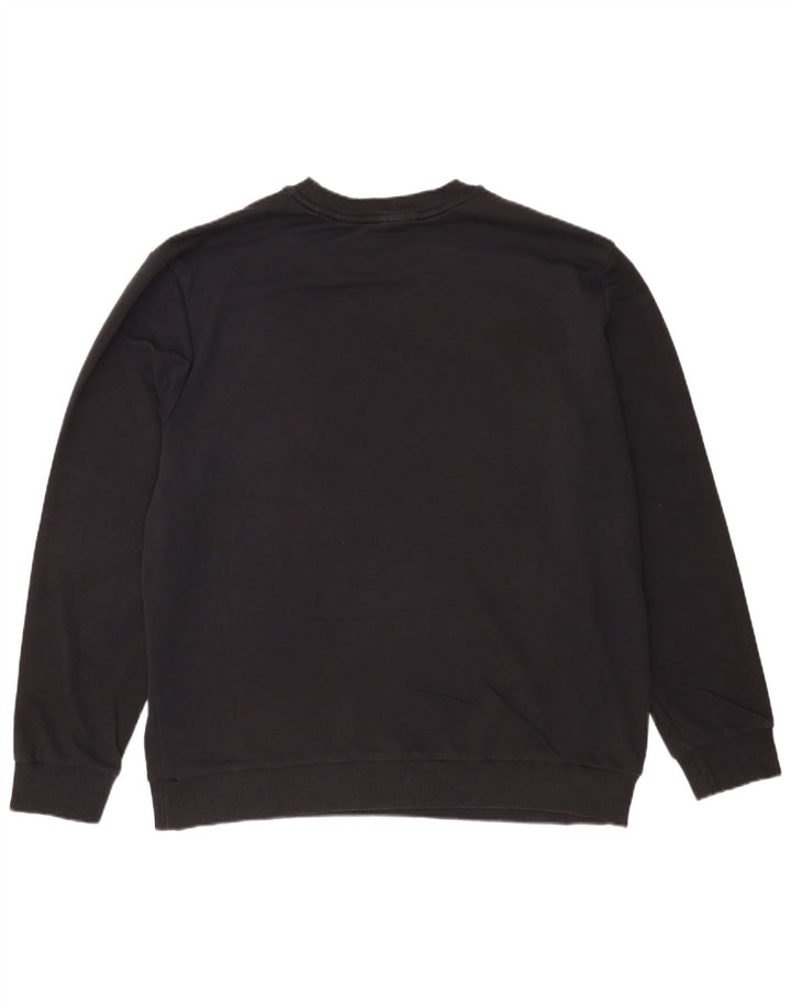 Calvin Klein Mens Graphic Sweatshirt Jumper 2XL Black Cotton