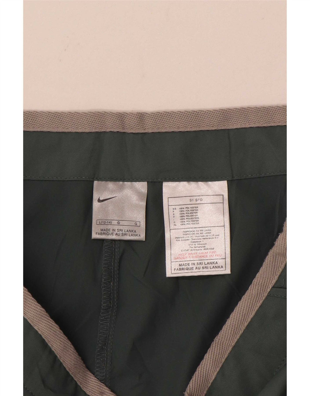 Nike Womens Sport Shorts US 12/14 Large Green Polyester