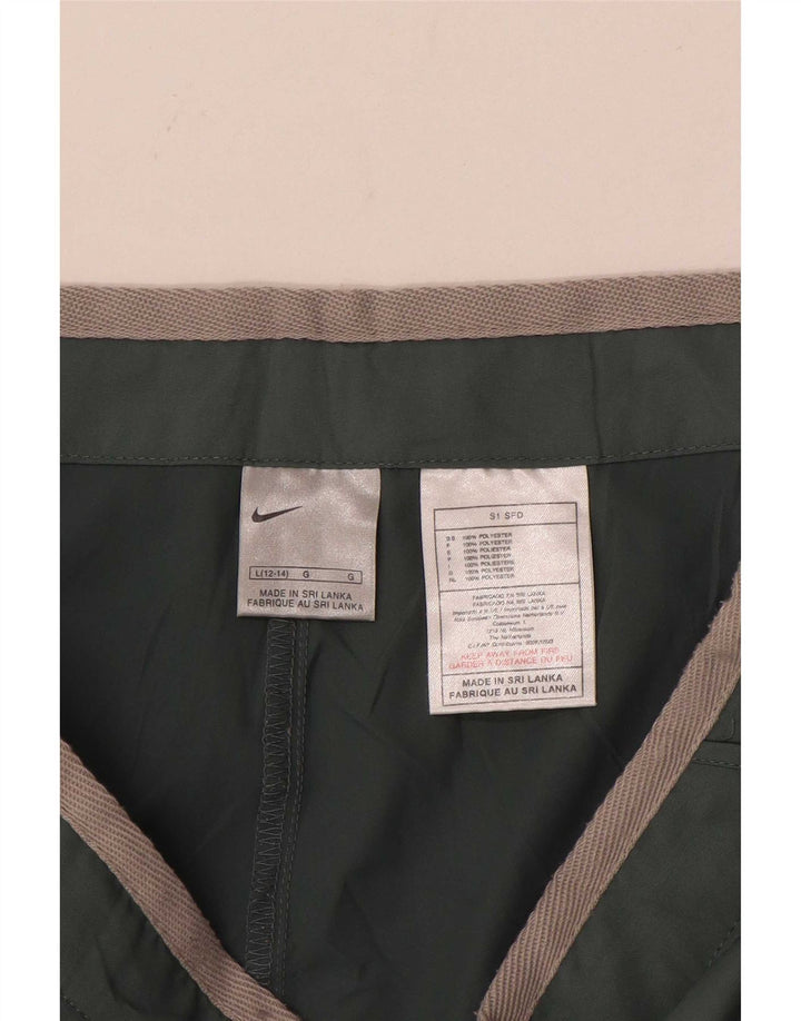 Nike Womens Sport Shorts US 12/14 Large Green Polyester