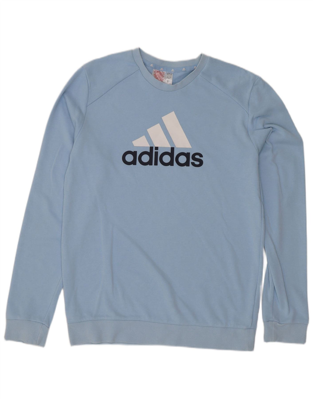 Adidas Boys Graphic Sweatshirt Jumper 15-16 Years Blue Cotton