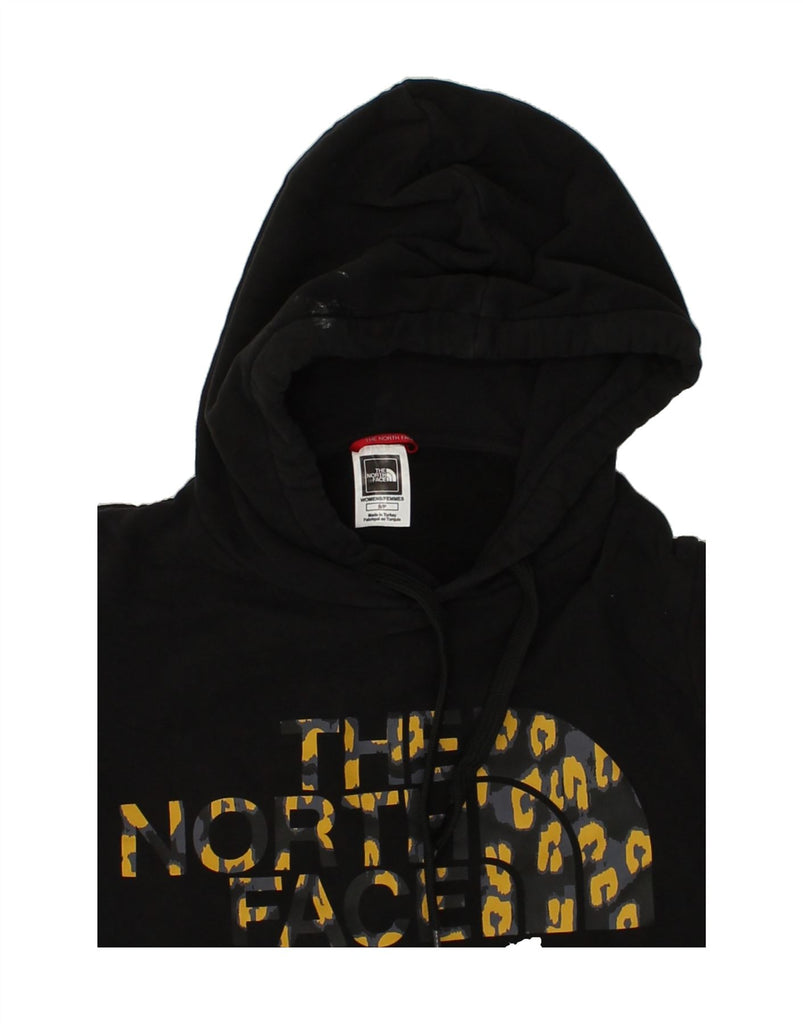 THE NORTH FACE Womens Graphic Hoodie Jumper UK 10 Small Black Cotton | Vintage The North Face | Thrift | Second-Hand The North Face | Used Clothing | Messina Hembry 