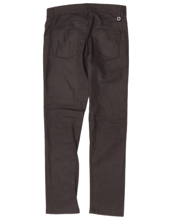 Zara Mens Slim Casual Trousers EU 38 Small W30 L30 Black Cotton