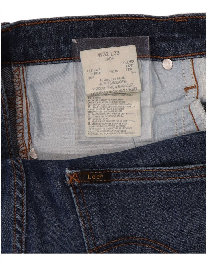 LEE Womens Jade Straight Jeans W32 L32 Blue Cotton