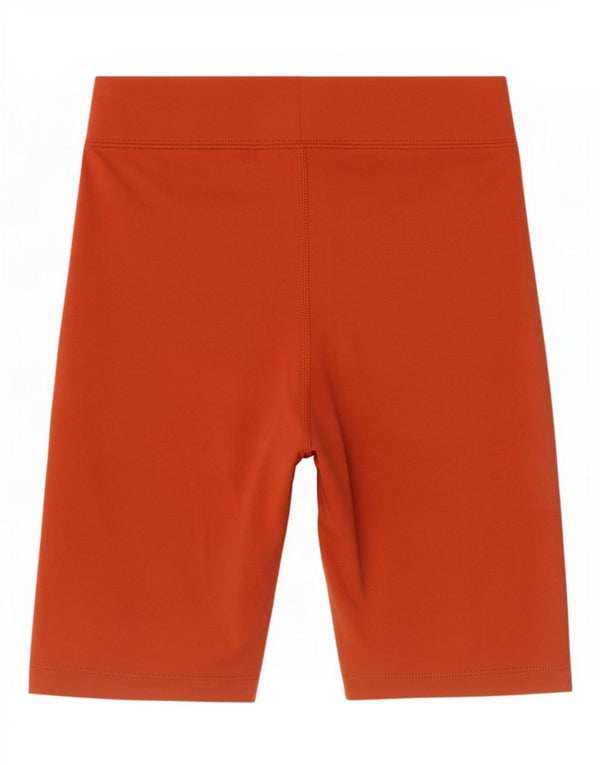 Nike Womens Slim Fit Sport Shorts UK 4 XS Orange Cotton Sports