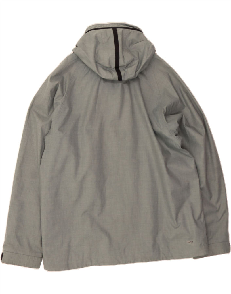 ADIDAS Mens Hooded Rain Jacket UK 40 Large Grey Polyamide Vintage Adidas and Second-Hand Adidas from Messina Hembry 