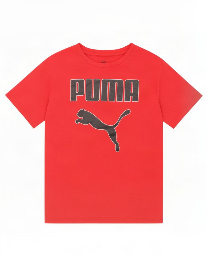 Puma Boys Graphic T-Shirt Top 10-11 Years Medium Red