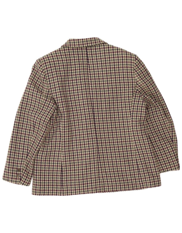 ELENA MIRO Womens 2 Button Blazer Jacket UK 18 XL Multicoloured Houndstooth