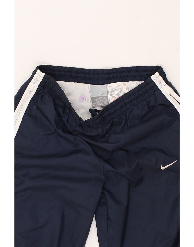 NIKE Boys Tracksuit Trousers 7-8 Years  XS Navy Blue Nylon | Vintage Nike | Thrift | Second-Hand Nike | Used Clothing | Messina Hembry 