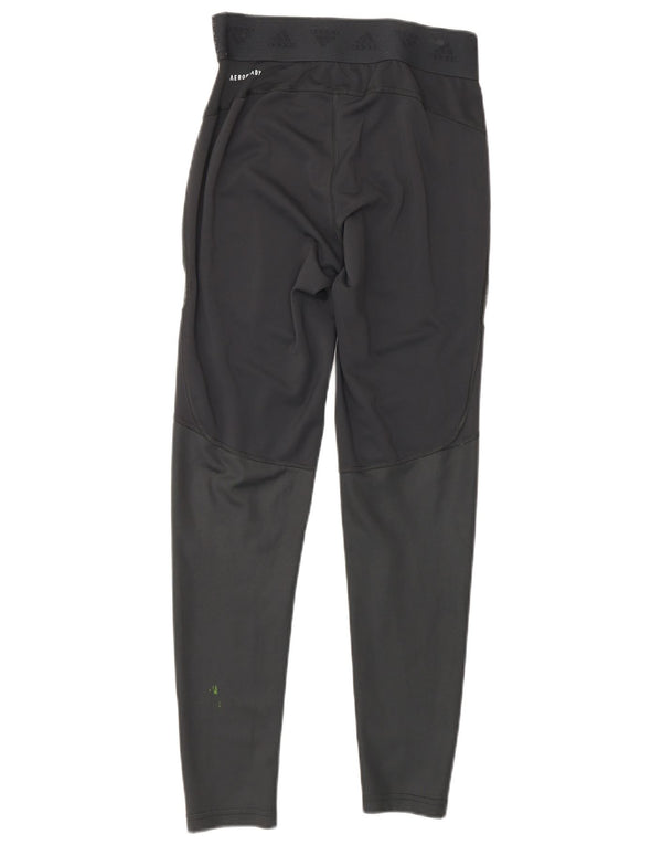 Adidas Womens Aeroready Leggings UK 8/10 Small Black Colourblock Sports