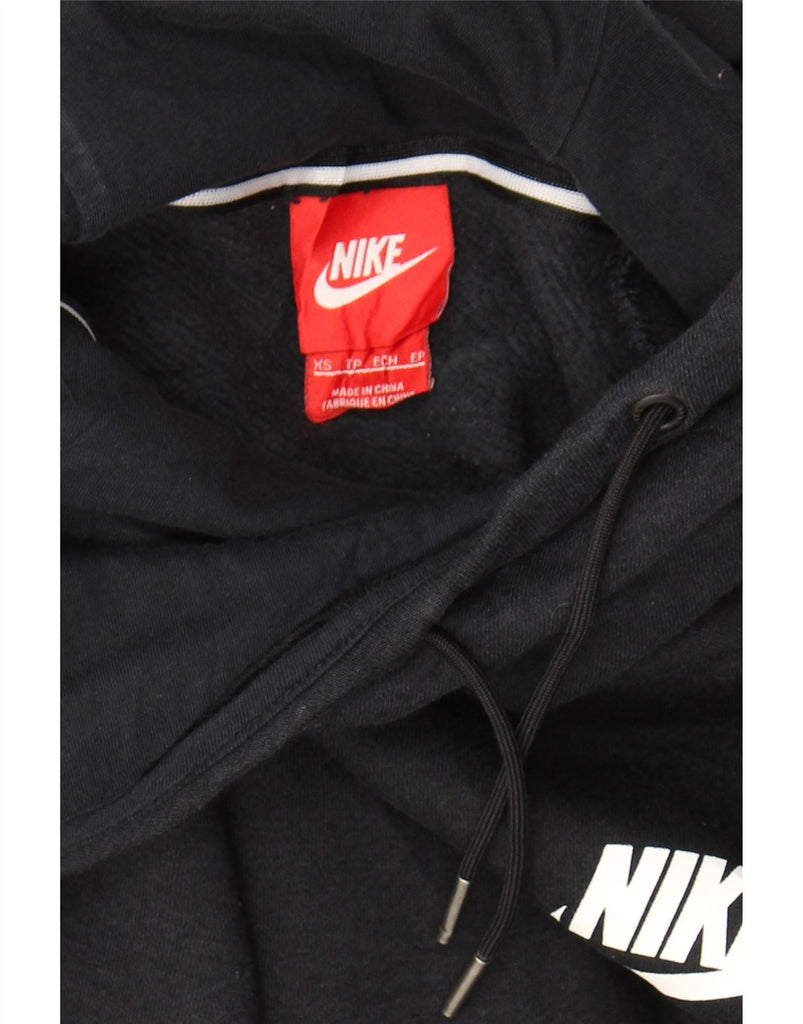 NIKE Womens Hoodie Jumper UK 6 XS Grey Cotton Vintage Nike and Second-Hand Nike from Messina Hembry 