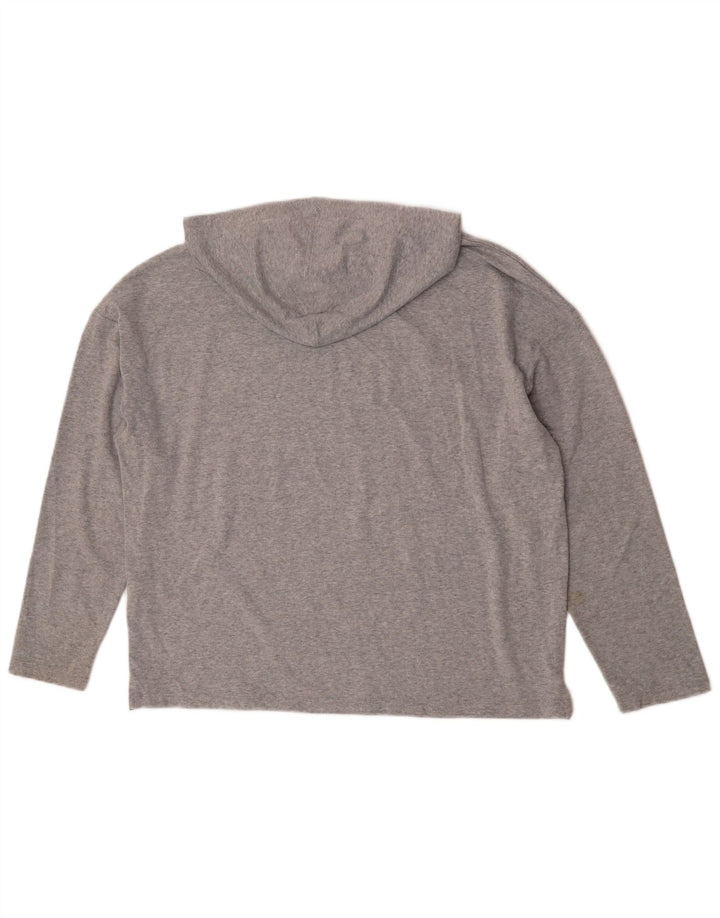 Marks & Spencer Womens Graphic Oversized Hoodie Jumper UK 16 Large Grey