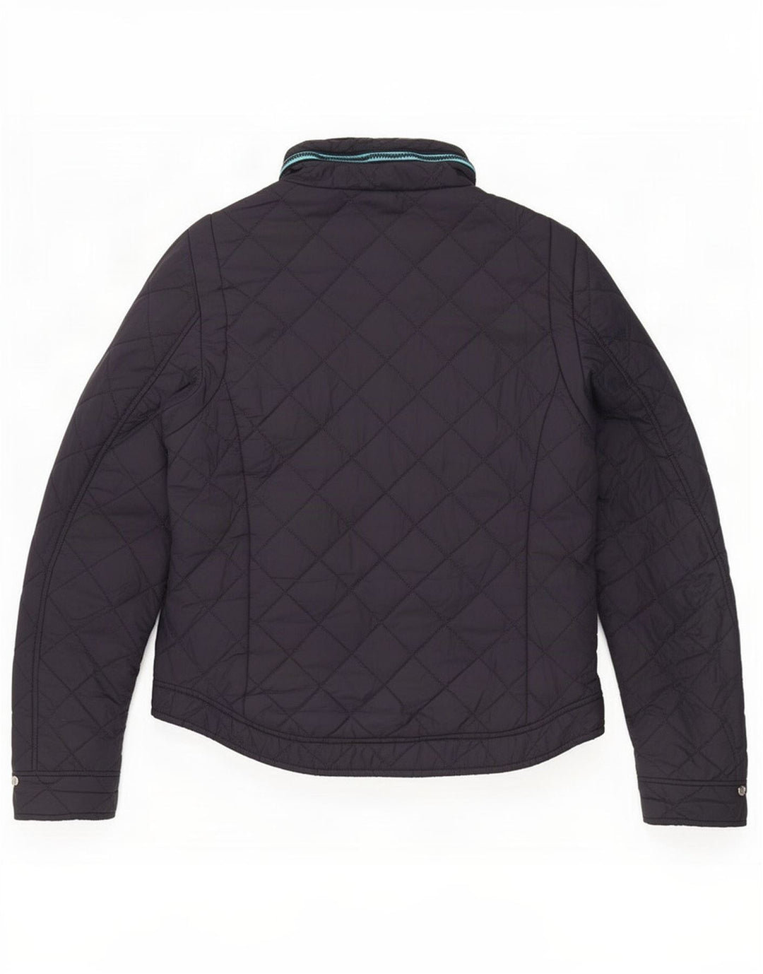 Superdry Mens Hooded Quilted Jacket UK 38 Medium Navy Blue Nylon