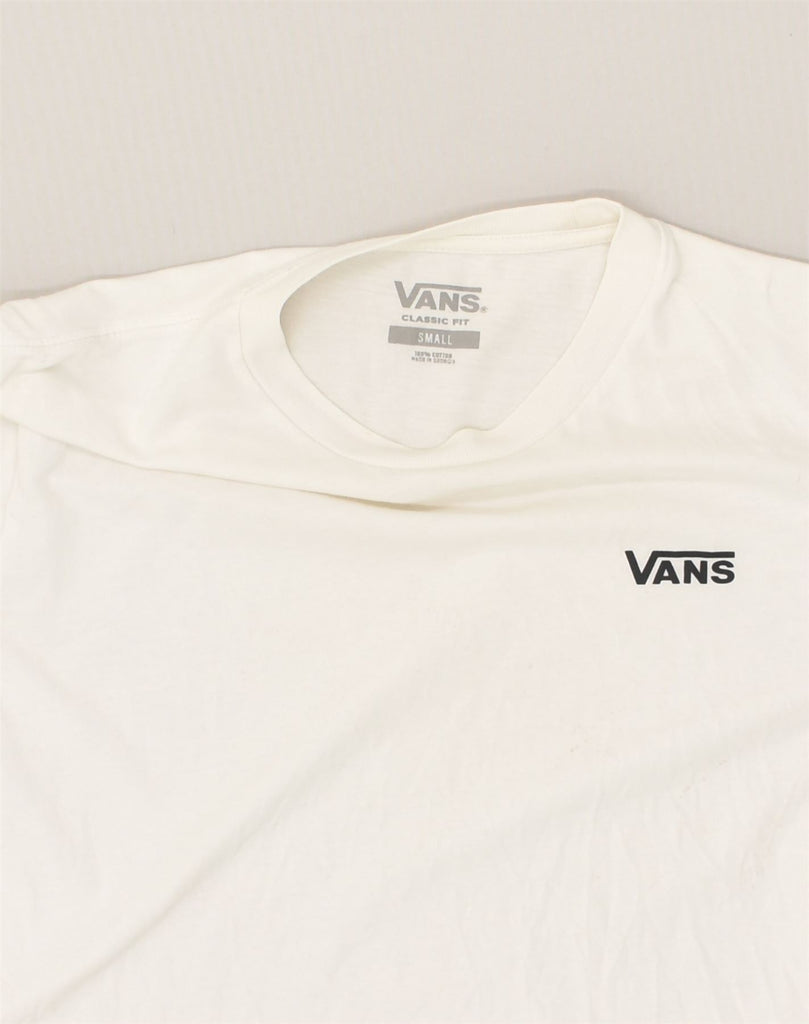 VANS Mens Classic Fit Graphic T-Shirt Top Small White Cotton | Vintage Vans | Thrift | Second-Hand Vans | Used Clothing | Messina Hembry 