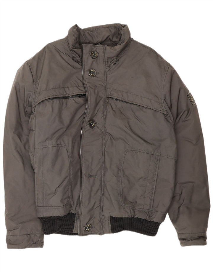 Refrigiwear Mens Bomber Jacket UK 44 2XL Grey Colourblock Nylon